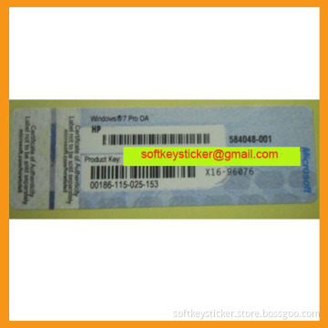 Windows 7 Pro HP COA, Win 7 Pro License HP, Win 7 Pro Sticker